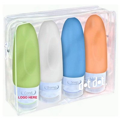 Silicone Travel Bottles - Set of 4