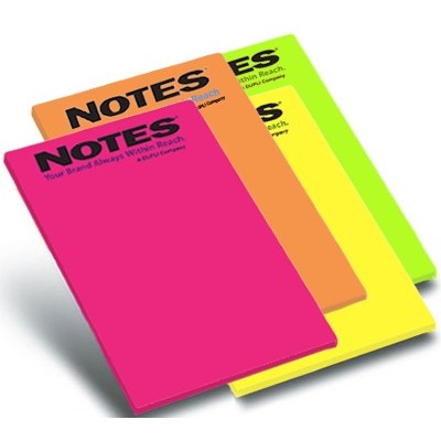 25-Sheet Stik-Withit® Adhesive Notepad w/ Bright Paper (5"x8")