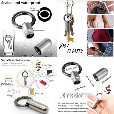 Keychain Pill Holder