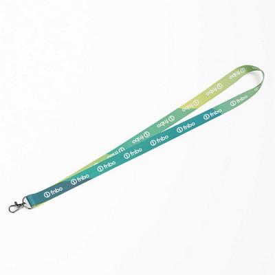 ½" Full Color Satin Finish Lanyard w/Single Attachment - Standard Production