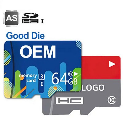 High-Speed Custom Micro 64GB Flash Memory Card