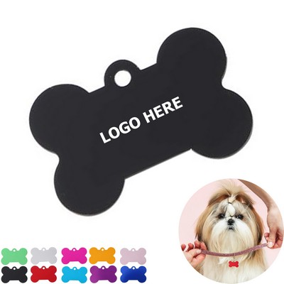 Aluminum Bone Shape Pet ID Tag