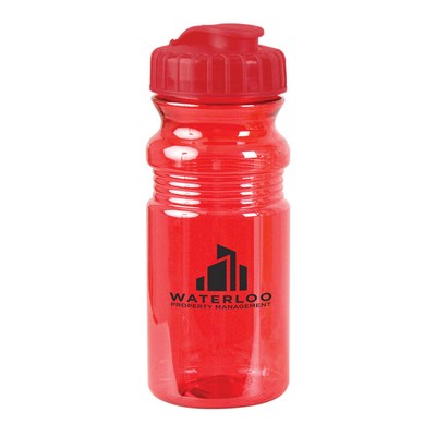 USA Made 20 oz Translucent Sport Water Bottle With Snap Cap