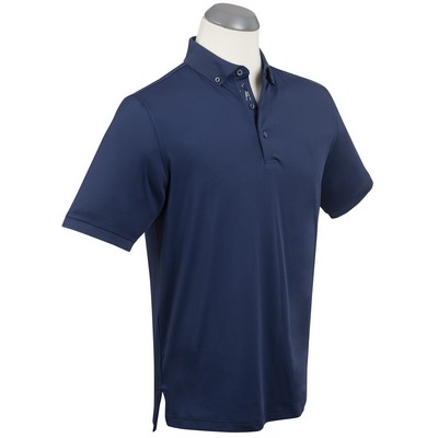 Bobby Jones Men's Performance Jersey Rib Knit Polo Shirt