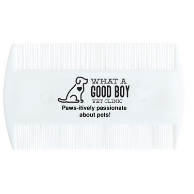 White Flea Comb (3" x 2.063")