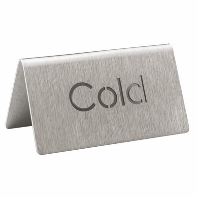 Laser Cut Stainless Steel ID Table Tent (Cold)