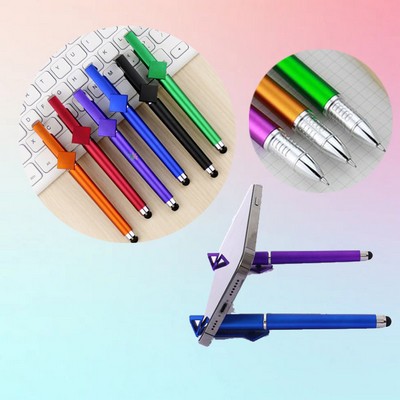 3" 1 Multifunction Soft Touch QR Code Ballpoint Pen with Stylus