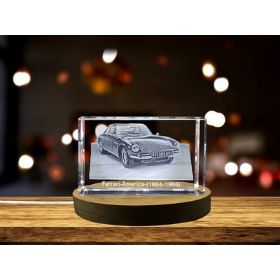 Ferrari America (1964-1966) 3D Engraved Crystal Award