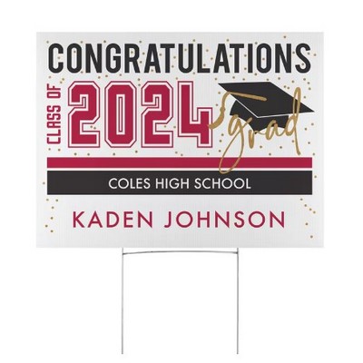 Dotted Congratulations Yard Sign 
