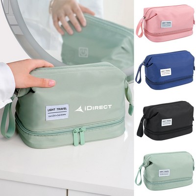 Double Layer Large Capacity Cosmetic Bags, Makeup Bags, Makeup Pouch, Zipper Pouch Toiletry Bag