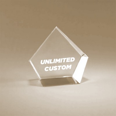 Pentangle crystal paperweight