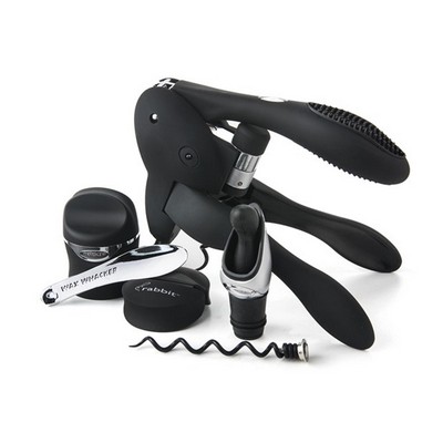 Rabbit 6 Piece Rabbit Black Wine Tool Kit