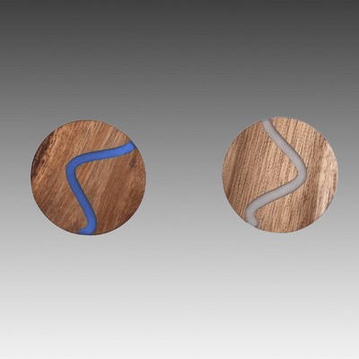 Acacia Wood Coaster with Resin Inlay