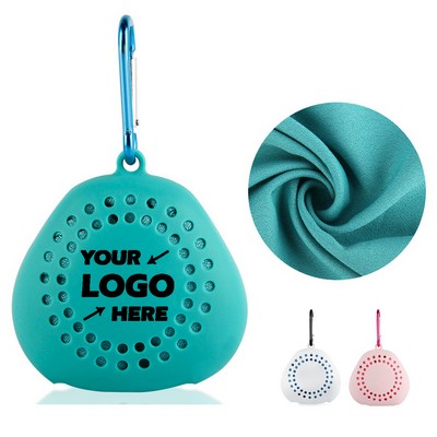 Travel Quick Drying Towel with Silicone Box