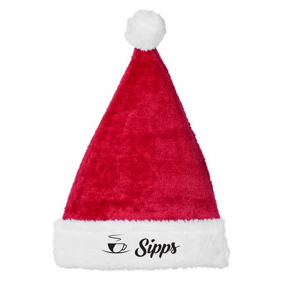 Holiday Christmas Plush Santa Hat