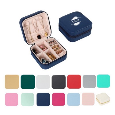 PU Leather Travel Jewelry Storage Box Organizer