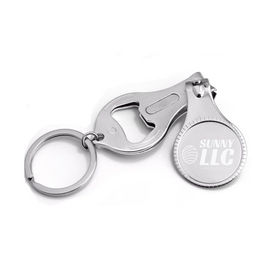 3 In 1 Round Nail Clippers Keychains