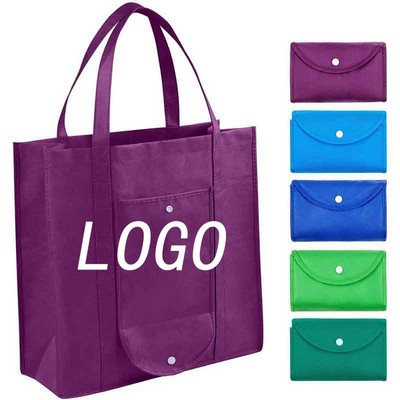 2-Tone Non-Woven Foldable Shopping Tote Bag