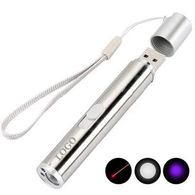 Silver LED Flashlight