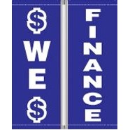 18 Oz. Nylon Pole Banner Set - We Finance (3'x8')