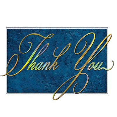 Handsome Blue Marble Thank You