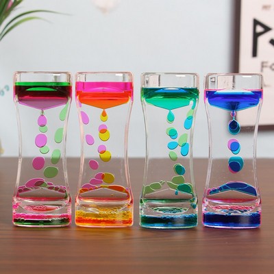 Two-Color Liquid Oil Hourglass Timer