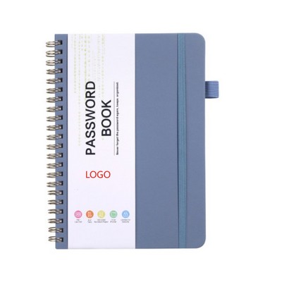 A6 Spiral Password Book With Alphabetical Tabs