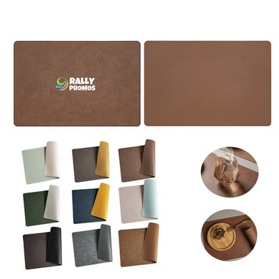 Cowhide Leather Waterproof and Oil-proof Placemat