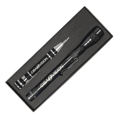 Gift Set With Fl22 Telescopic Flashlight & Km401 Screwdriver