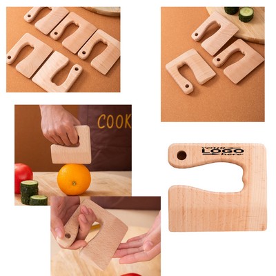 Wooden children's Kitchen Vegetable Knife Cartoon Toy