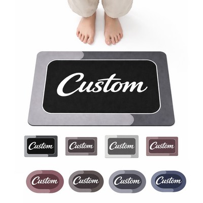 Square and Oval Absorbent Non-Slip Bathroom Mats