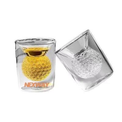 Golf Double Wall Whiskey Glass