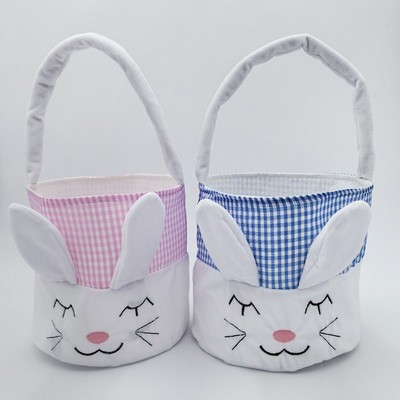 Easter Bunny Face Basket Set - Rabbit Pattern Handbags