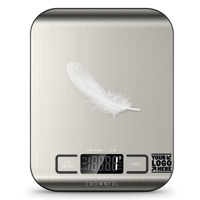 Stainless Steel Kitchen Electronic Scale LCD Display Screen