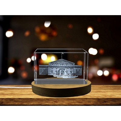 Rideau Hall 3D Engraved Crystal Award Trophy - Canadian Landmark Gift