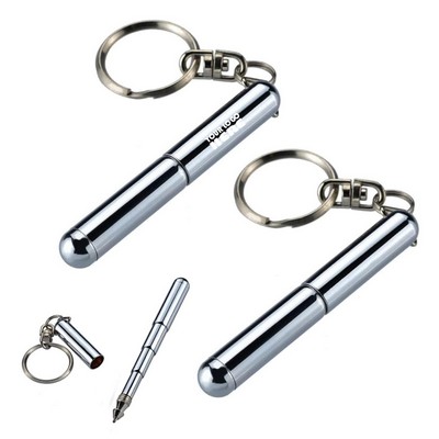 Stainless Telescoping Pen Key Chain