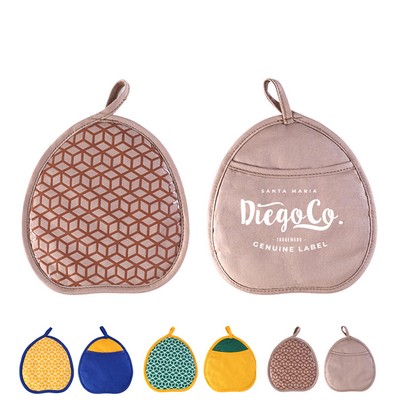Polyester Cotton Pot Holder Oven Gloves