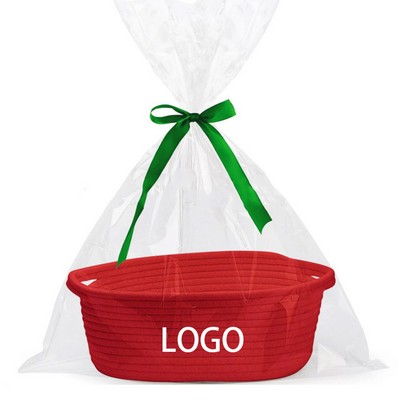 Gift Basket - Charming Red Wire Organizer with Handles