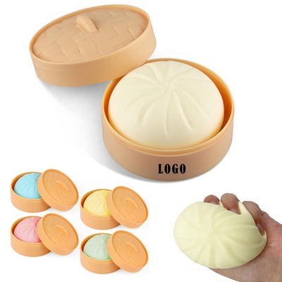 Bun-Shaped Squeeze Ball Fidget Stress Relief Toy