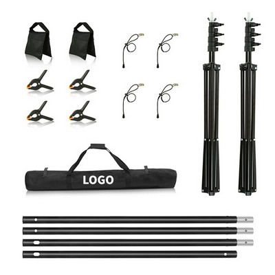 10ft Photo Studio Adjustable Background Stand Support Kit