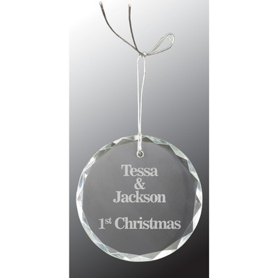 Crystal Ornament with Silver Loop