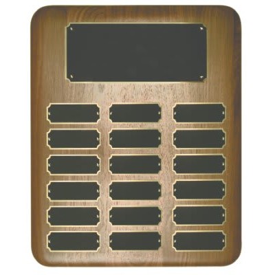 Genuine Walnut Elliptical Edge Perpetual Plaque