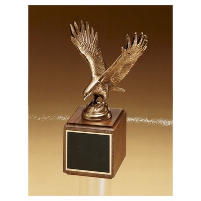 Antique Eagle Casting on a Walnut Base w/ Plate