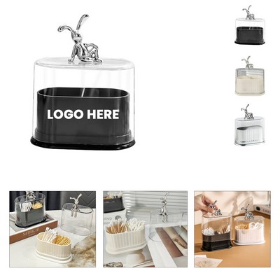 Plastic Box for Toothpicks and Swabs.