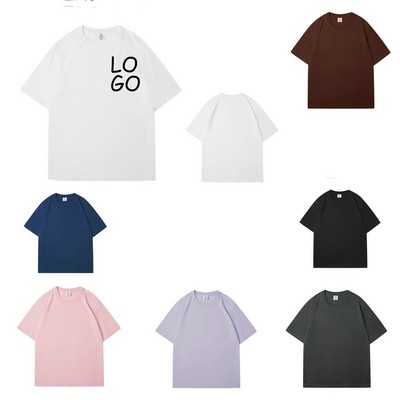 Heavyweight Cotton Crew Neck Short Sleeve T-Shirt