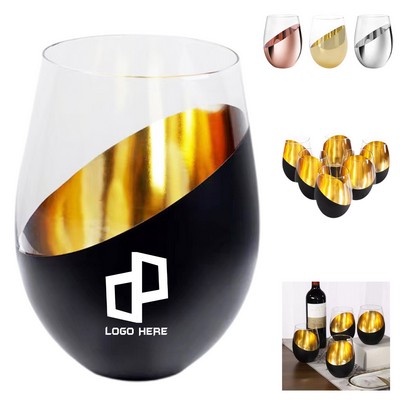 18.6Oz Egg Shaped Stemless Wine Glass
