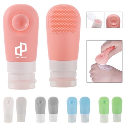 2Oz Silicone Travel Liquid Lotion Dispenser Bottles