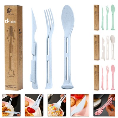 3-In-1 Wheat Straw Fork Utensils