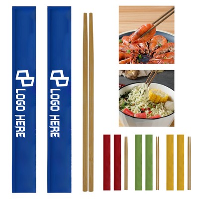 9.45" Disposable Bamboo Chopsticks W/ Kraft Paper Bag