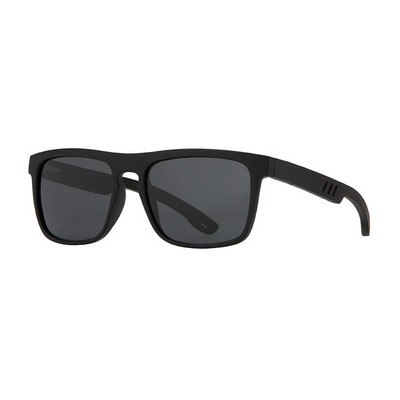 Brayden Matte Onyx Polarized Sunglasses w/Smoke Lens